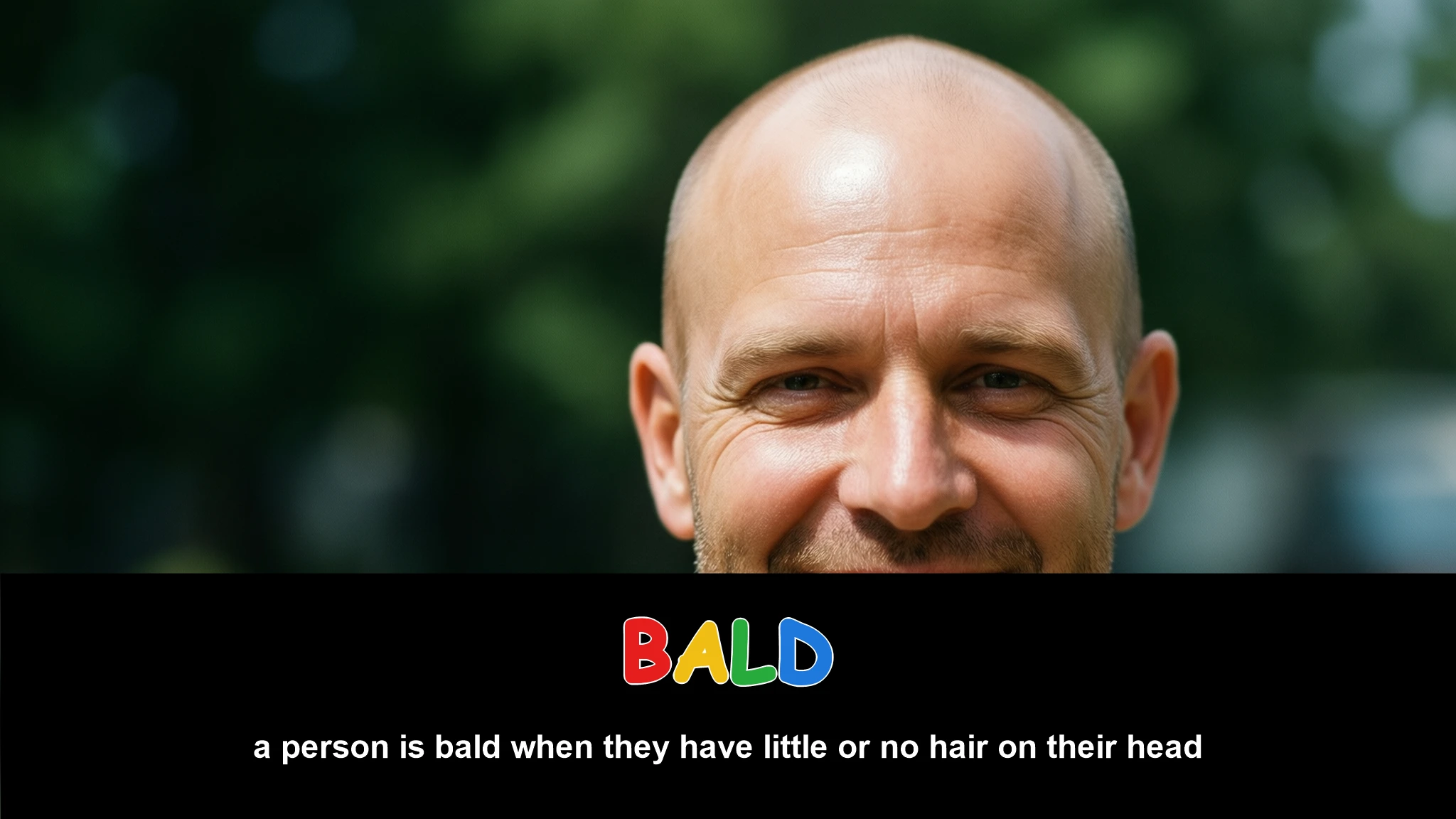 English Illustration for bald